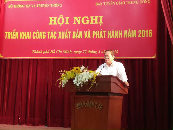 Thứ trưởng Bộ Thông tin và Truyền thông Trương Minh Tuấn phát biểu tại Hội nghị